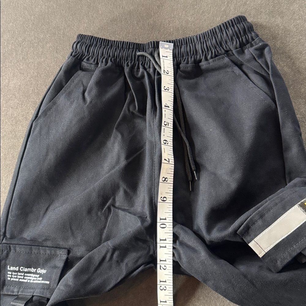 Teen Boys Black Streetwear Drawstring Cargo Utility Pants Size XS/XXS NWOT - Picture 11 of 12